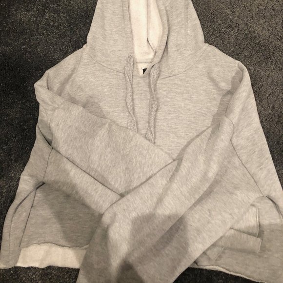 Streetwear Society Grey Cropped Hoodie - Picture 2 of 2